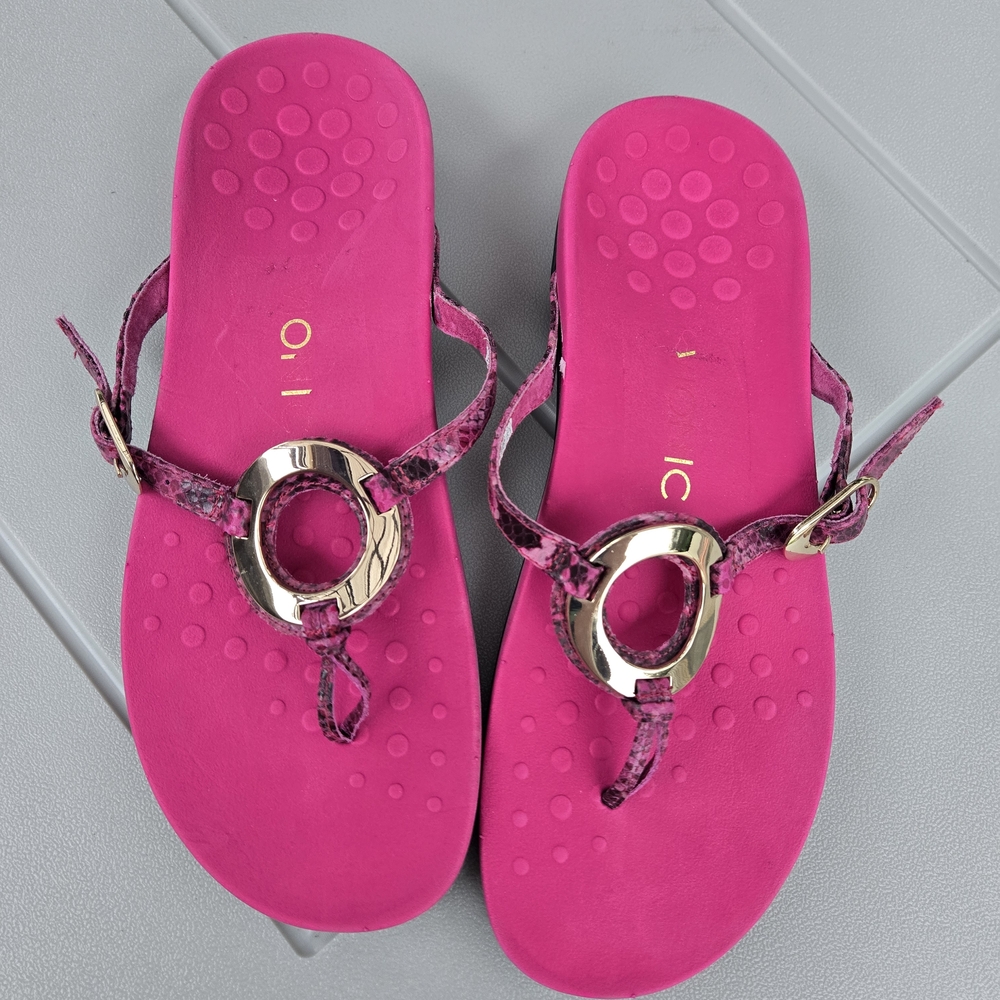 Vionic Sandals with Gold Buckle
